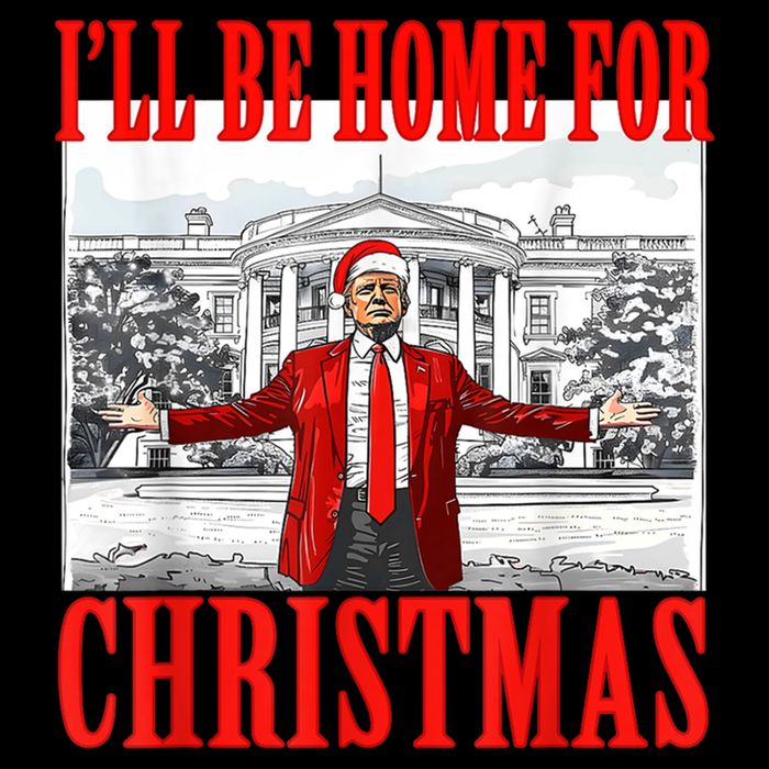 ILl Be Home For Christmas Funny Donald Trump Impact Tech Backpack