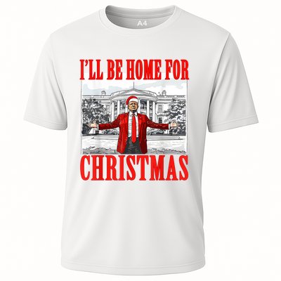 ILl Be Home For Christmas Funny Donald Trump Cooling Performance Crew T-Shirt