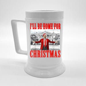 ILl Be Home For Christmas Funny Donald Trump Beer Stein