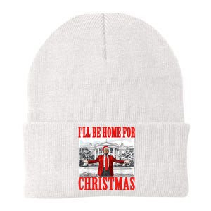 ILl Be Home For Christmas Funny Donald Trump Knit Cap Winter Beanie