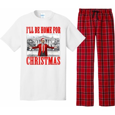 ILl Be Home For Christmas Funny Donald Trump Pajama Set