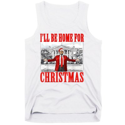 ILl Be Home For Christmas Funny Donald Trump Tank Top