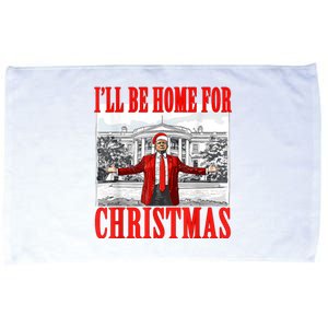 ILl Be Home For Christmas Funny Donald Trump Microfiber Hand Towel