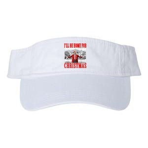 ILl Be Home For Christmas Funny Donald Trump Valucap Bio-Washed Visor