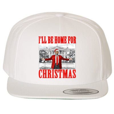 ILl Be Home For Christmas Funny Donald Trump Wool Snapback Cap