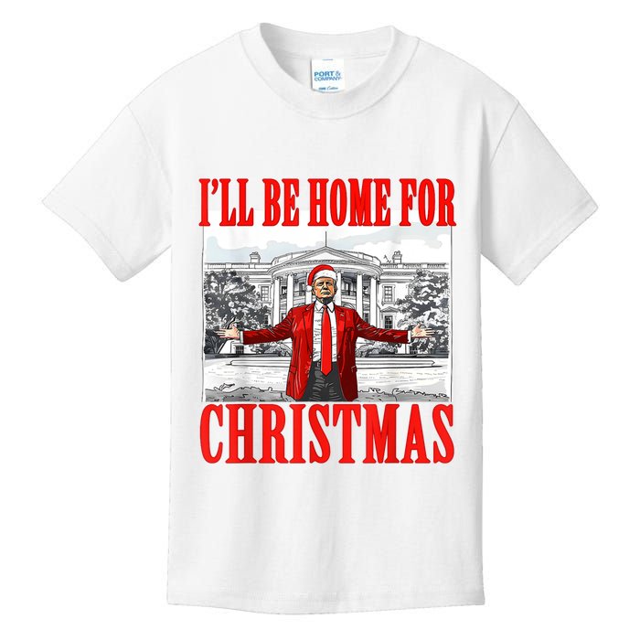 ILl Be Home For Christmas Funny Donald Trump Kids T-Shirt