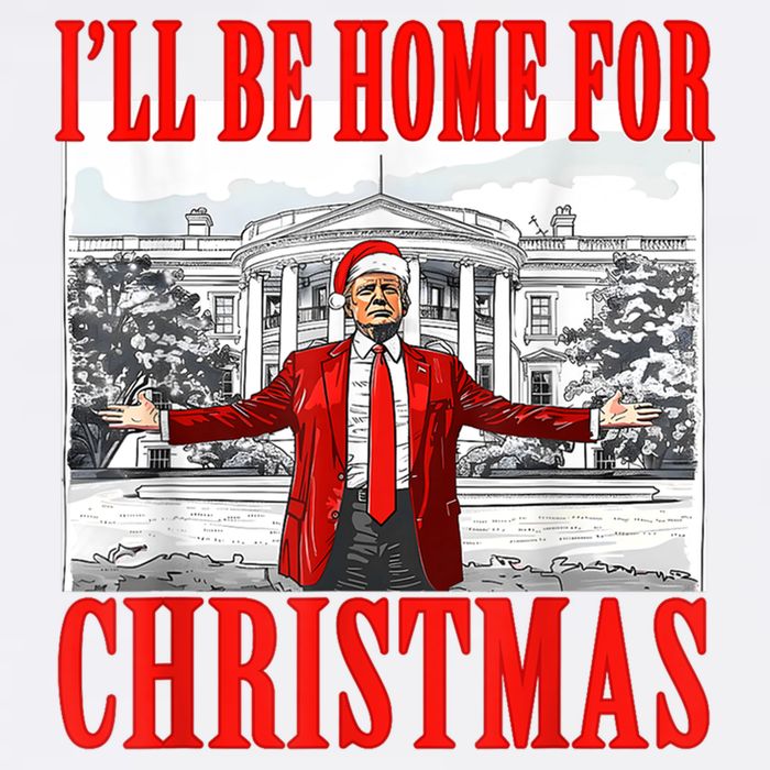 ILl Be Home For Christmas Funny Donald Trump Kids T-Shirt