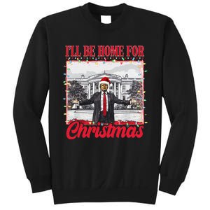 ILl Be Home For Christmas Santa Funny Trump Xmas Pajamas Gift Sweatshirt