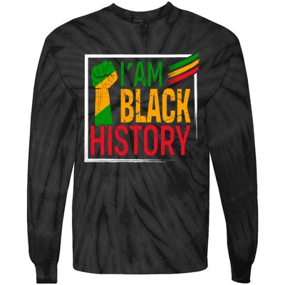 IM Black History Pride Graphic Tie-Dye Long Sleeve Shirt