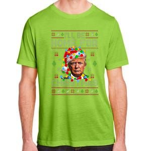 ILl Be Home For Christmas Funny Santa Trump Pajamas Ugly Adult ChromaSoft Performance T-Shirt