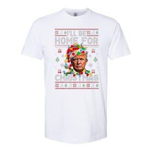 ILl Be Home For Christmas Funny Santa Trump Pajamas Ugly Softstyle CVC T-Shirt