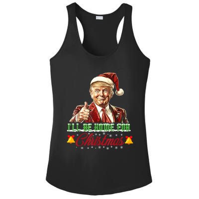 ILl Be Home For Christmas Santa Funny Trump Xmas Funny Gift Ladies PosiCharge Competitor Racerback Tank