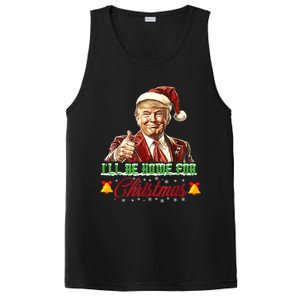 ILl Be Home For Christmas Santa Funny Trump Xmas Funny Gift PosiCharge Competitor Tank