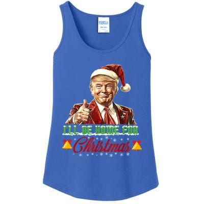 ILl Be Home For Christmas Santa Funny Trump Xmas Funny Gift Ladies Essential Tank