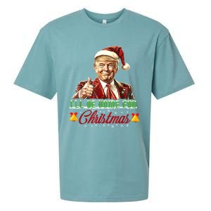 ILl Be Home For Christmas Santa Funny Trump Xmas Funny Gift Sueded Cloud Jersey T-Shirt