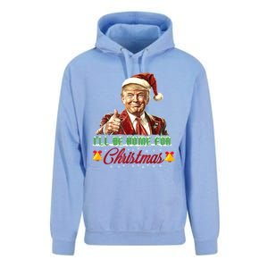 ILl Be Home For Christmas Santa Funny Trump Xmas Funny Gift Unisex Surf Hoodie