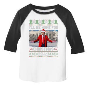 ILl Be Home For Christmas Ugly Sweaters Santa Trump Xmas Toddler Fine Jersey T-Shirt