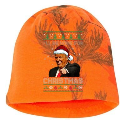 ILl Be Home For Christmas Santa Trump Xmas Pajamas Kati - Camo Knit Beanie