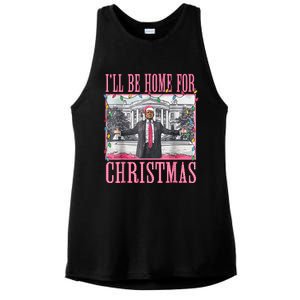 Ill Be Home For Christmas Santa Trump Xmas Pajamas Ladies PosiCharge Tri-Blend Wicking Tank