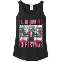 Ill Be Home For Christmas Santa Trump Xmas Pajamas Ladies Essential Tank