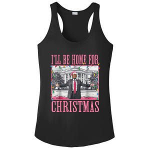 Ill Be Home For Christmas Santa Trump Xmas Pajamas Ladies PosiCharge Competitor Racerback Tank