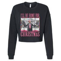 Ill Be Home For Christmas Santa Trump Xmas Pajamas Cropped Pullover Crew