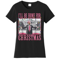 Ill Be Home For Christmas Santa Trump Xmas Pajamas Women's T-Shirt