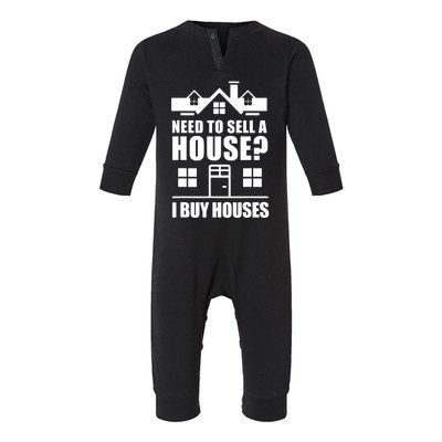 I Buy Houses Real Estate Investor Infant Fleece One Piece