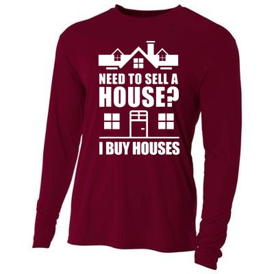 I Buy Houses Real Estate Investor Cooling Performance Long Sleeve Crew