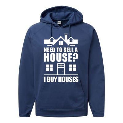 I Buy Houses Real Estate Investor Performance Fleece Hoodie