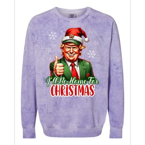 Ill Be Home For Christmas Trump 2024 Colorblast Crewneck Sweatshirt