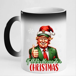 Ill Be Home For Christmas Trump 2024 11oz Black Color Changing Mug