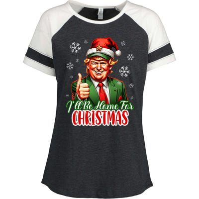 Ill Be Home For Christmas Trump 2024 Enza Ladies Jersey Colorblock Tee