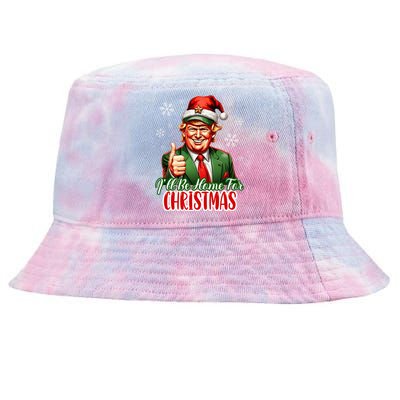 Ill Be Home For Christmas Trump 2024 Tie-Dyed Bucket Hat