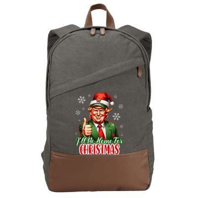 Ill Be Home For Christmas Trump 2024 Cotton Canvas Backpack