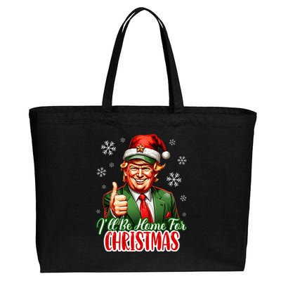 Ill Be Home For Christmas Trump 2024 Cotton Canvas Jumbo Tote