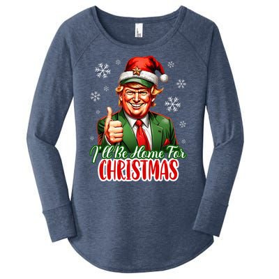 Ill Be Home For Christmas Trump 2024 Women's Perfect Tri Tunic Long Sleeve Shirt