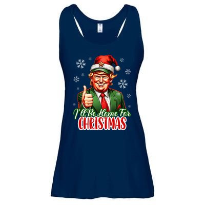 Ill Be Home For Christmas Trump 2024 Ladies Essential Flowy Tank