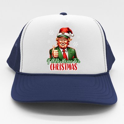 Ill Be Home For Christmas Trump 2024 Trucker Hat