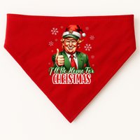 Ill Be Home For Christmas Trump 2024 USA-Made Doggie Bandana