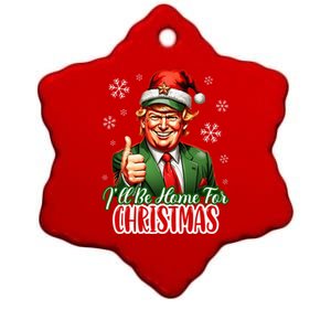 Ill Be Home For Christmas Trump 2024 Ceramic Star Ornament