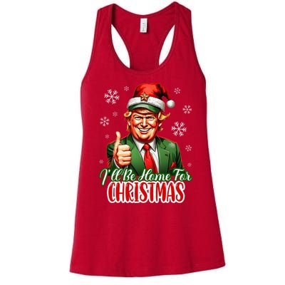 Ill Be Home For Christmas Trump 2024 Women's Racerback Tank