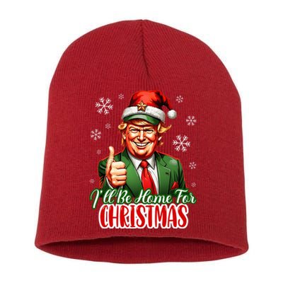 Ill Be Home For Christmas Trump 2024 Short Acrylic Beanie