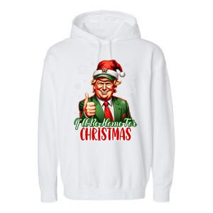 Ill Be Home For Christmas Trump 2024 Garment-Dyed Fleece Hoodie