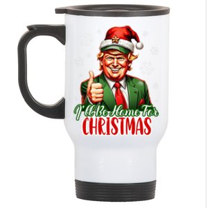 Ill Be Home For Christmas Trump 2024 Stainless Steel Travel Mug