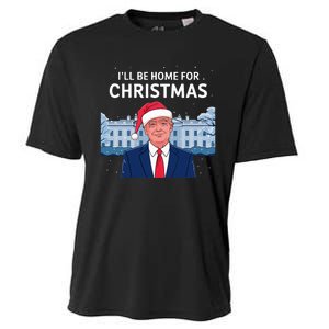 ILl Be Home For Christmas Santa Trump Xmas Pajamas Cooling Performance Crew T-Shirt