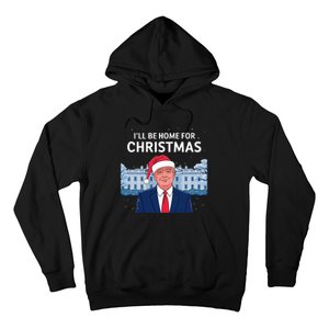 ILl Be Home For Christmas Santa Trump Xmas Pajamas Hoodie