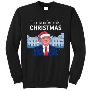 ILl Be Home For Christmas Santa Trump Xmas Pajamas Sweatshirt