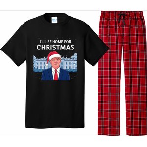 ILl Be Home For Christmas Santa Trump Xmas Pajamas Pajama Set