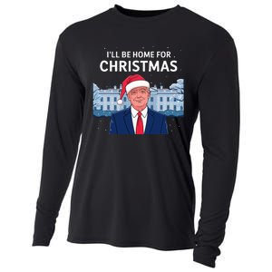 ILl Be Home For Christmas Santa Trump Xmas Pajamas Cooling Performance Long Sleeve Crew